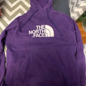 The North Face womens purple logo hoodie